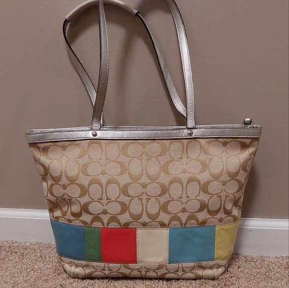 ❤️SALE! COACH Signature Stripe Muti Stripe Tote Bag - Picture 2 of 16